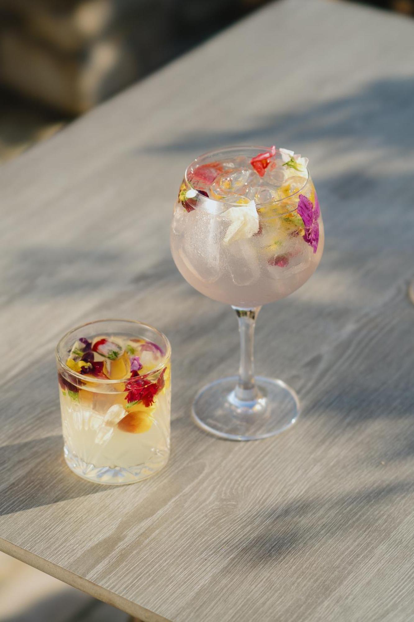 Lanelay Hall Hotel & Spa Hensol Exterior photo A gin and tonic with edible flowers